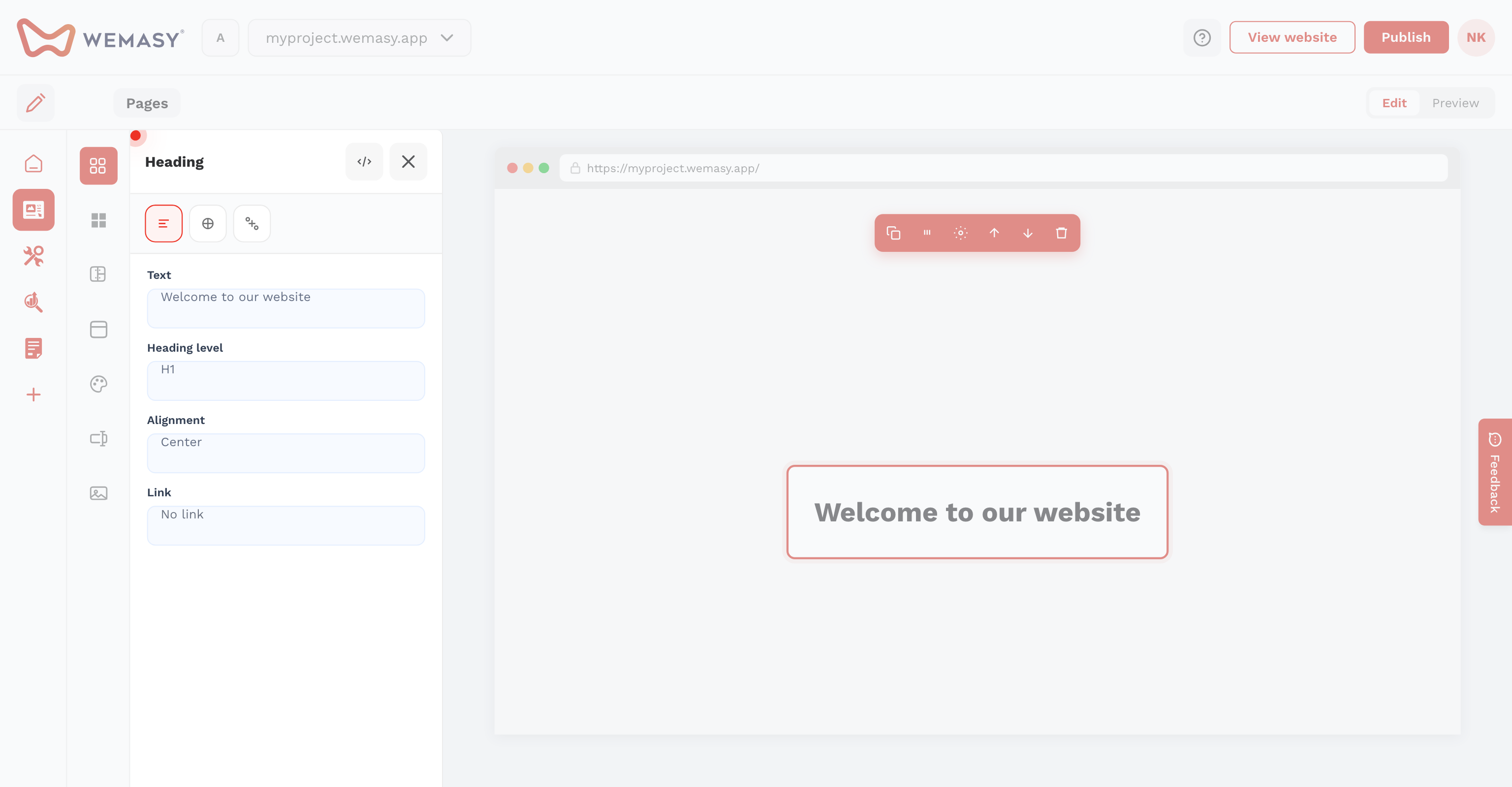 Criador de websites: adicionar um bloco condicional