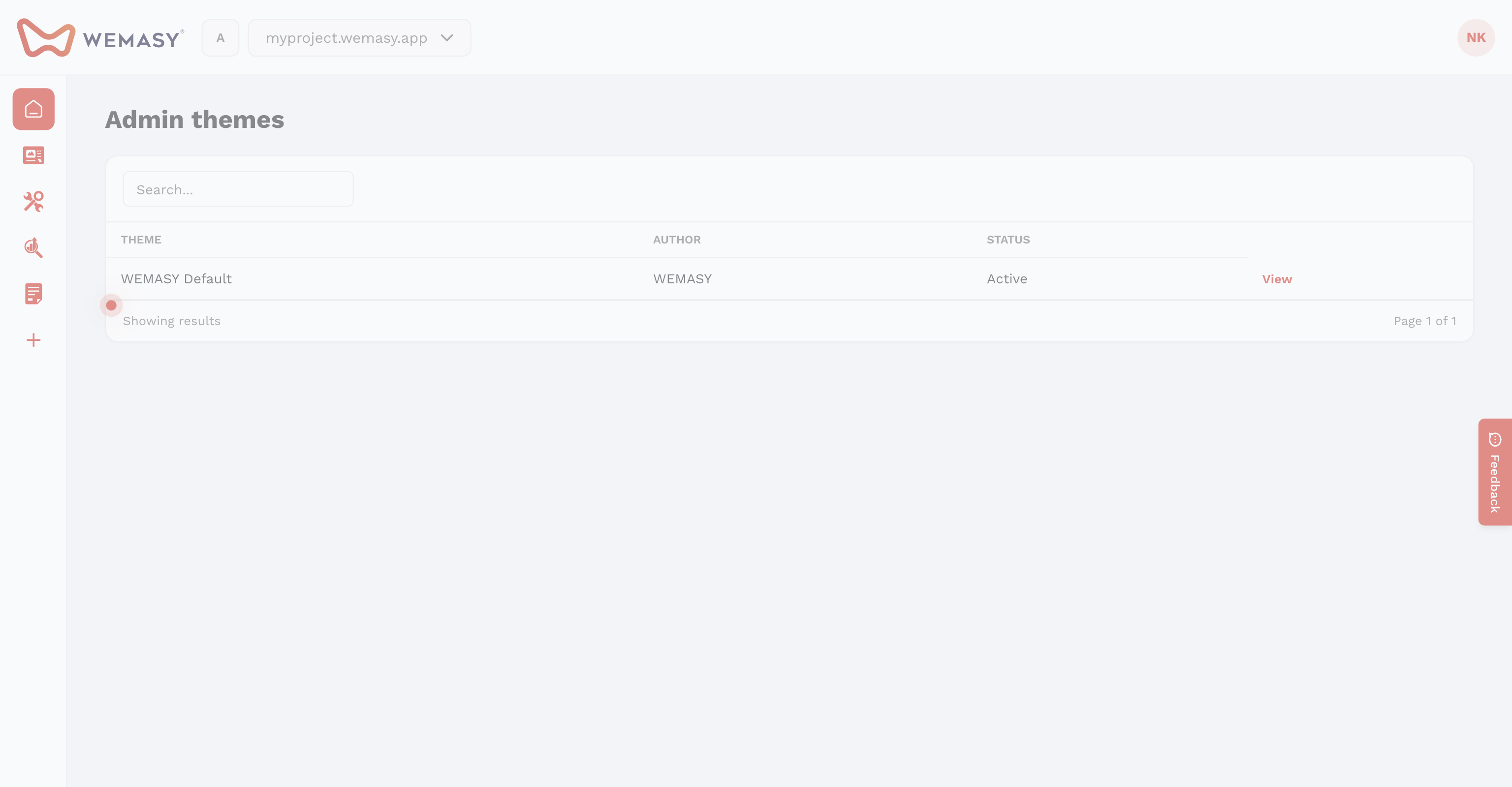 Criador de websites: instalar um tema