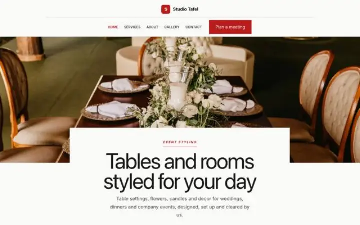 Website para decoração de eventos