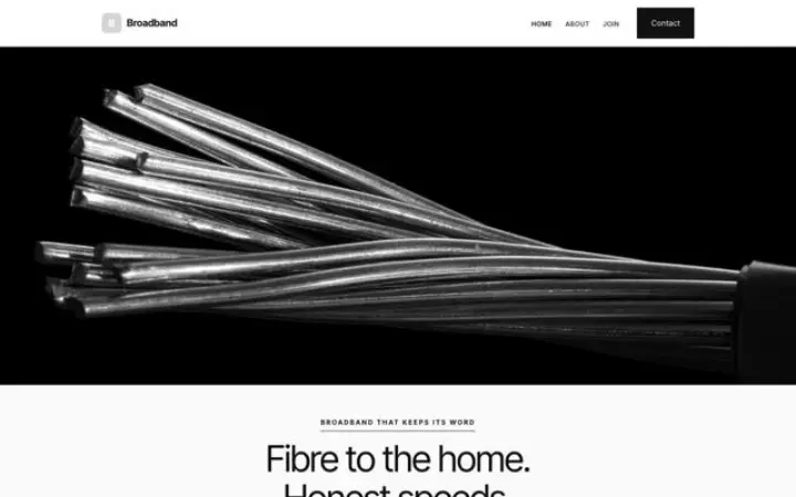 Website para fornecedor de internet