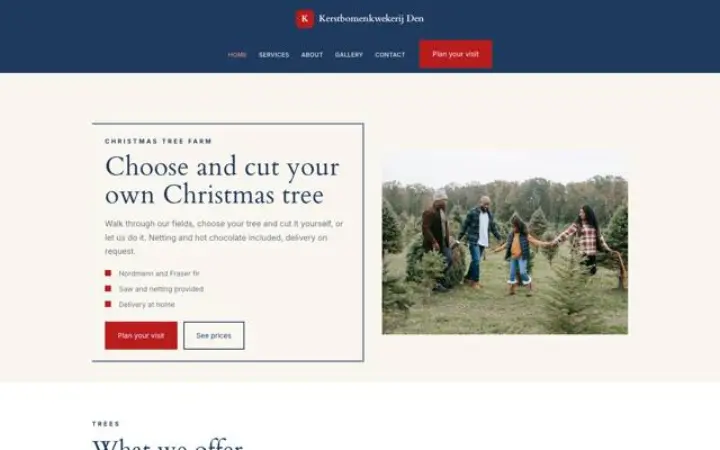 Website para árvores de natal