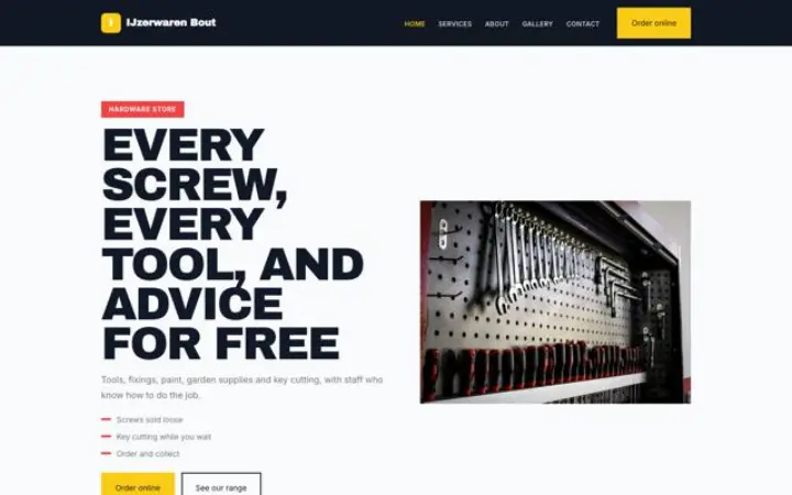 Website para drogaria e ferragens