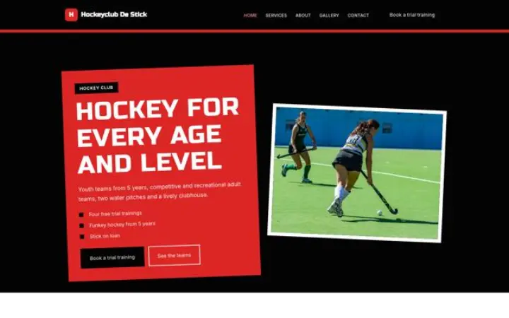 Website para clube de hóquei