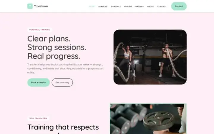 Website para personal trainer