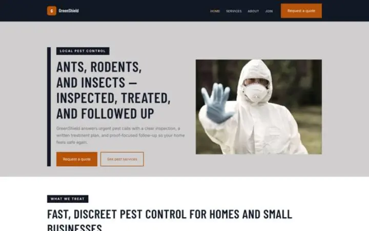 Website para controlo de pragas