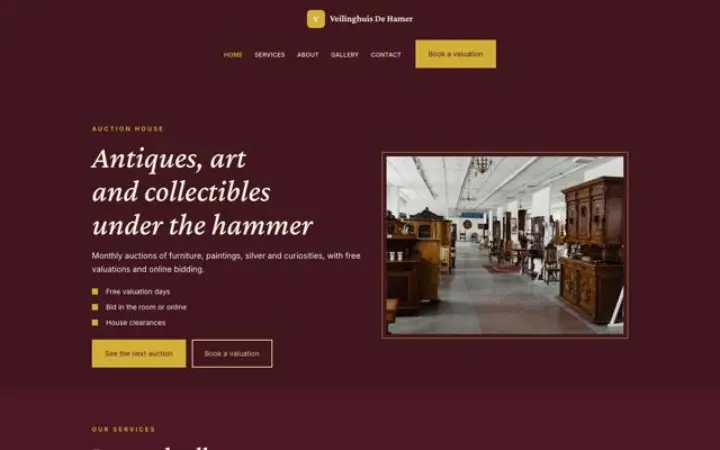 Website para leiloeira