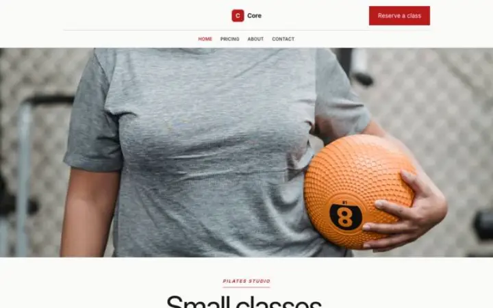 Website para estúdio de pilates