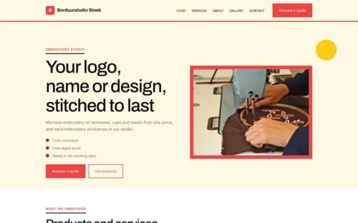 Website para estúdio de bordados