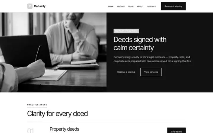 Website para cartório notarial