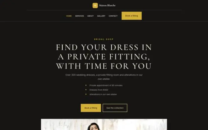 Website para loja de noivas