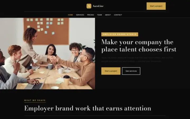 Website para marca empregadora