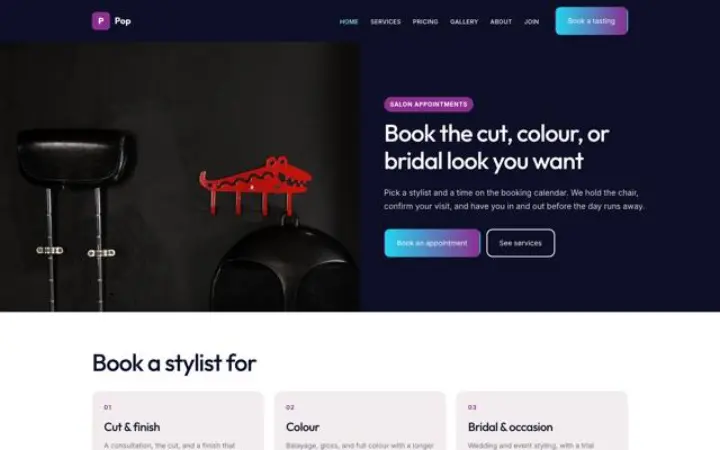 Website para salão