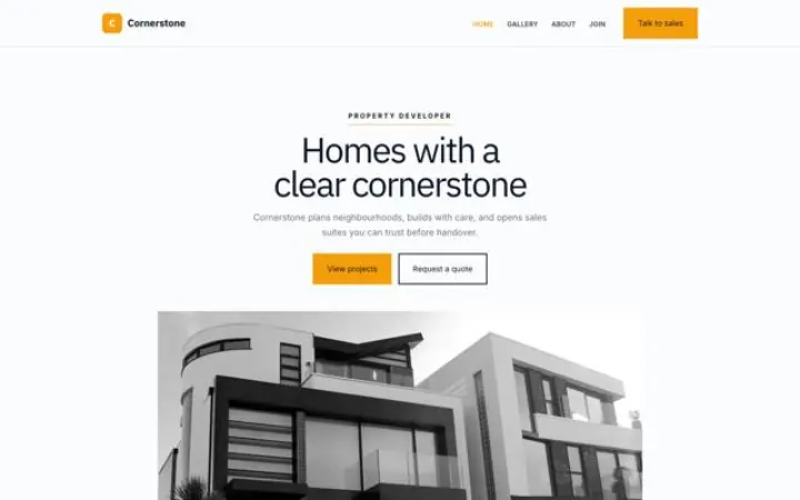 Website para promoção imobiliária
