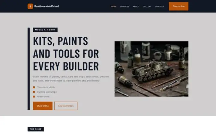 Website para loja de modelismo