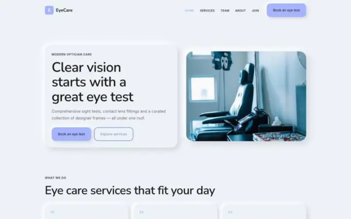 Website para ótica