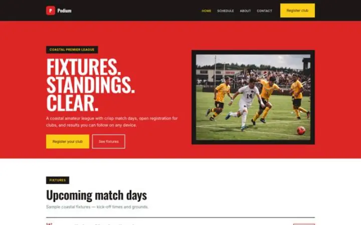 Website para liga