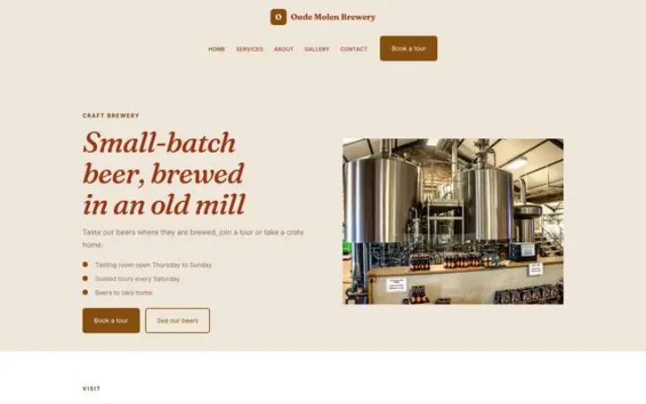 Website para cervejaria artesanal