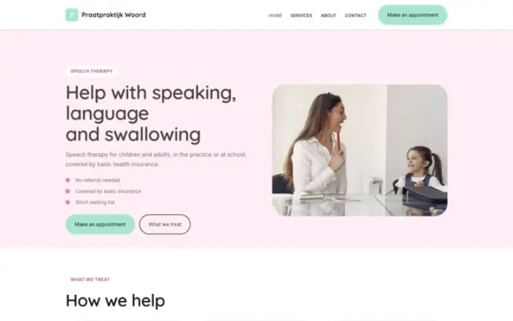 Website para terapia da fala