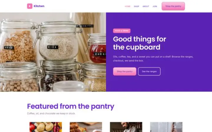 Website para comida