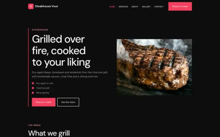 Website para steakhouse
