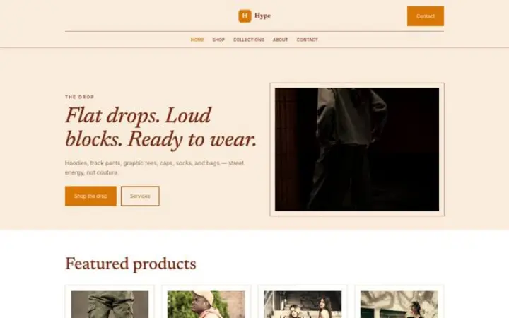 Website para streetwear