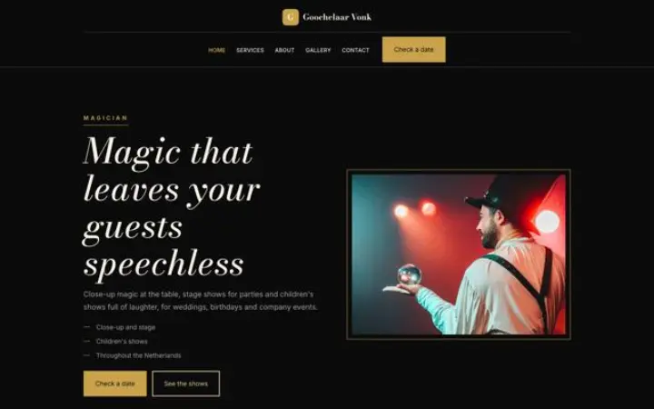 Website para mágico