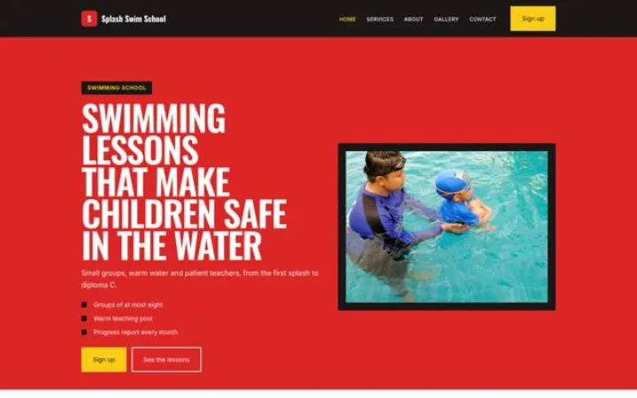 Website para escola de natação