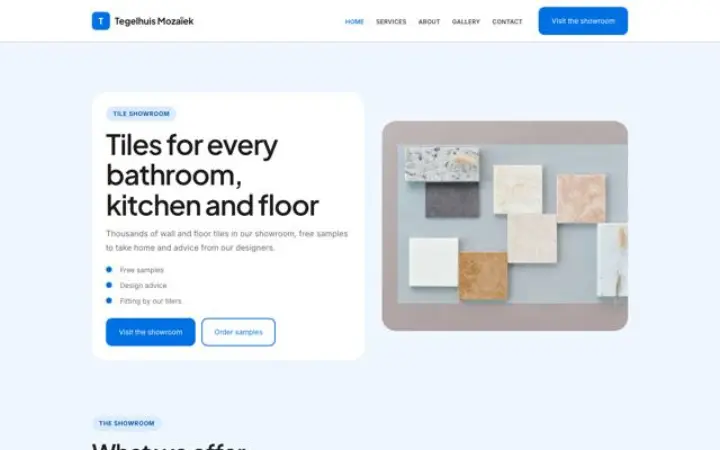 Website para showroom de azulejos