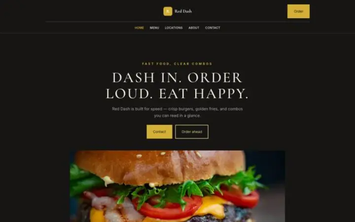 Website para fast food