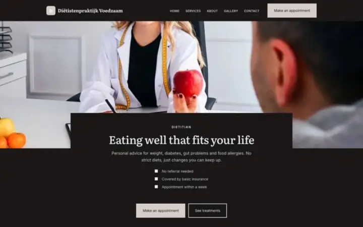 Website para nutrição