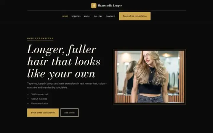 Website para especialistas em extensões