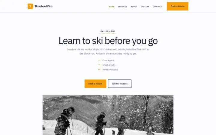 Website para escola de esqui