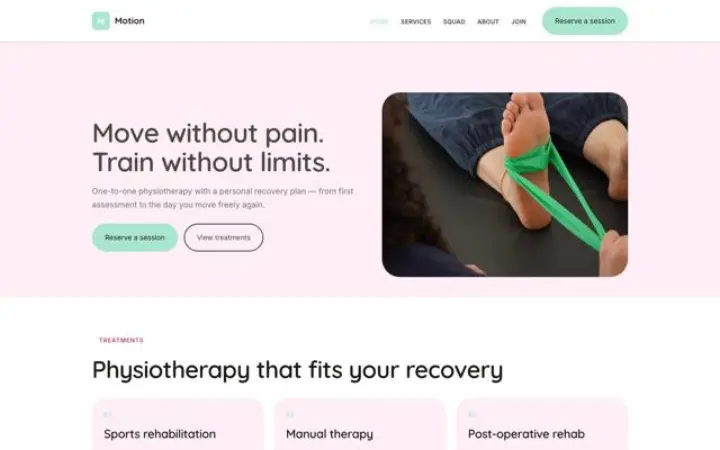 Website para fisioterapia