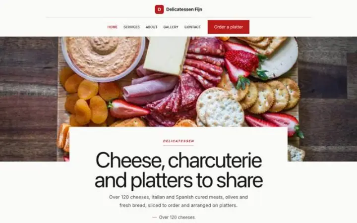 Website para charcutaria fina