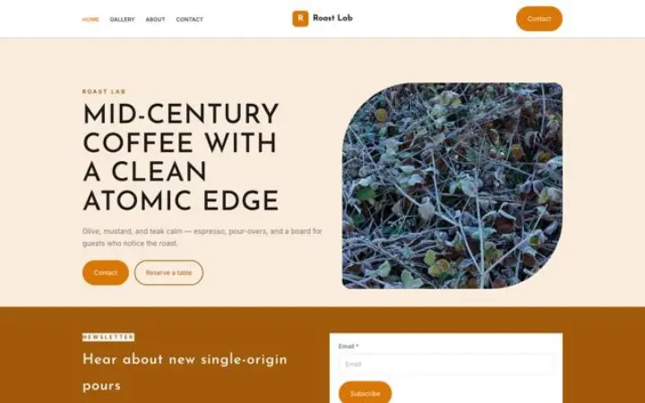 Website para café