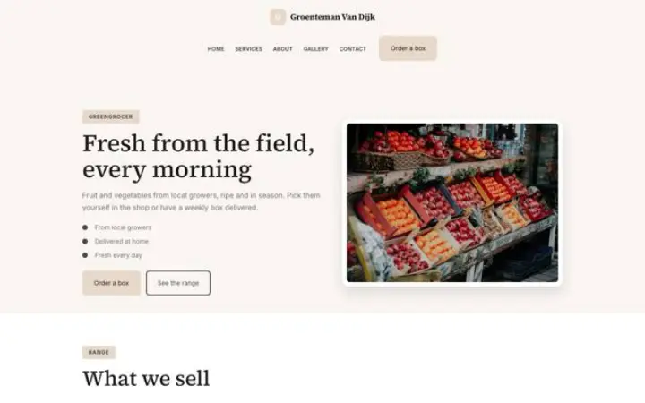 Website para frutaria