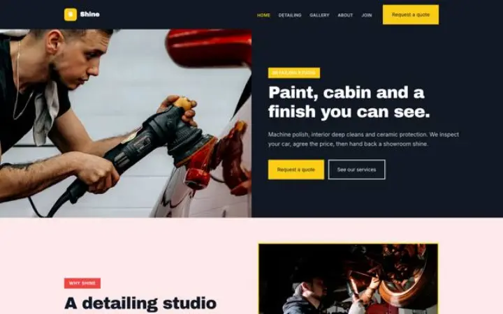 Website para estúdio de detailing