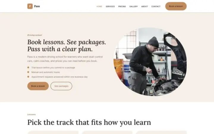 Website para escola de condução