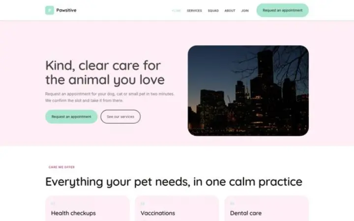 Website para veterinária