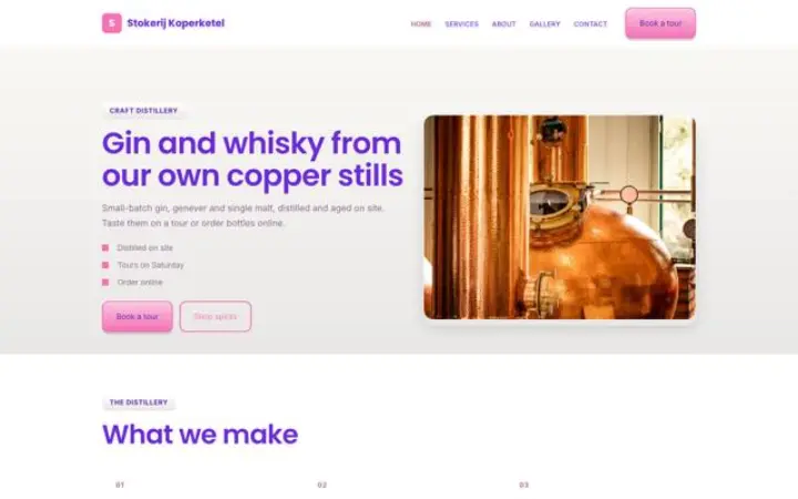 Website para destilaria