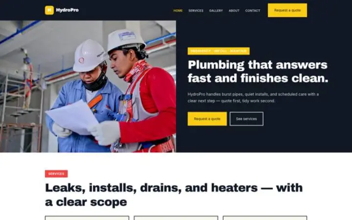 Website para canalizações
