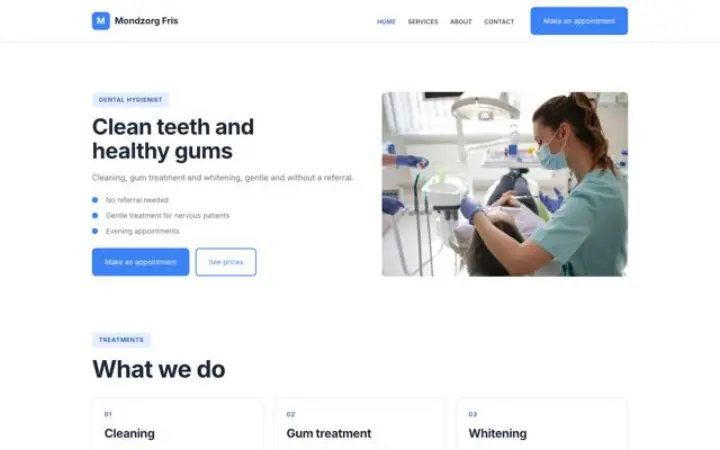 Website para higiene oral