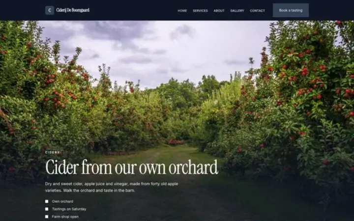 Website para sidraria