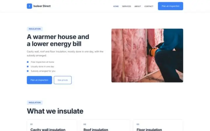 Website para empresa de isolamento