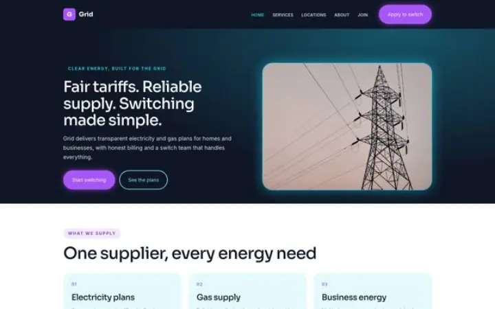 Website para energia