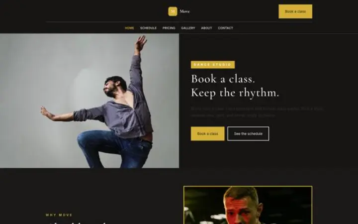 Website para estúdio de dança