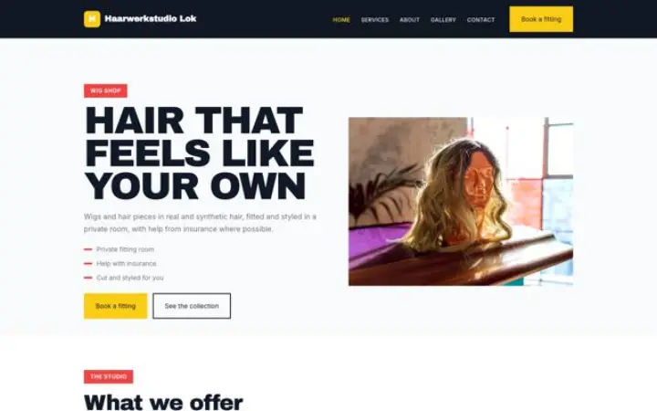 Website para loja de perucas