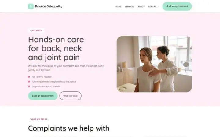 Website para osteopatia