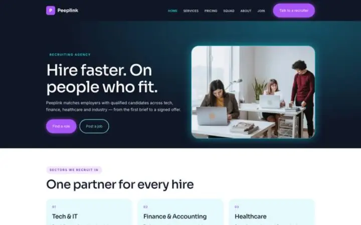 Website para agência de recrutamento