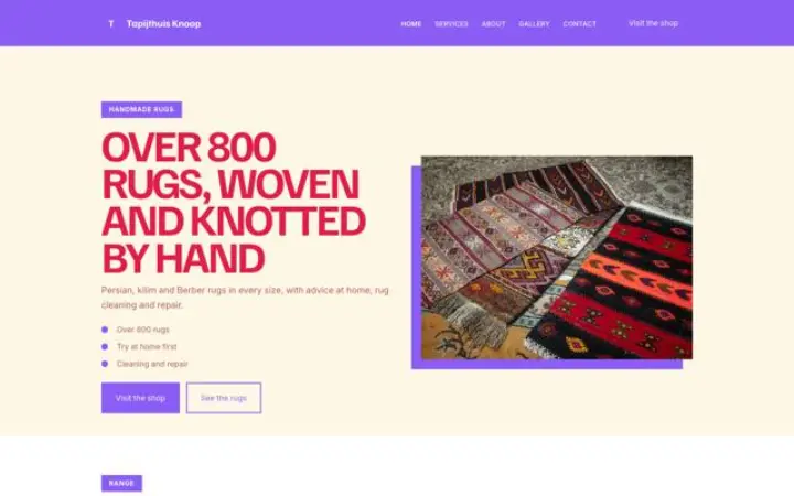 Website para loja de tapetes